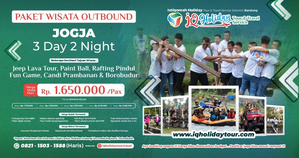 Paket Outbound Jogja 3 Hari 2 Malam